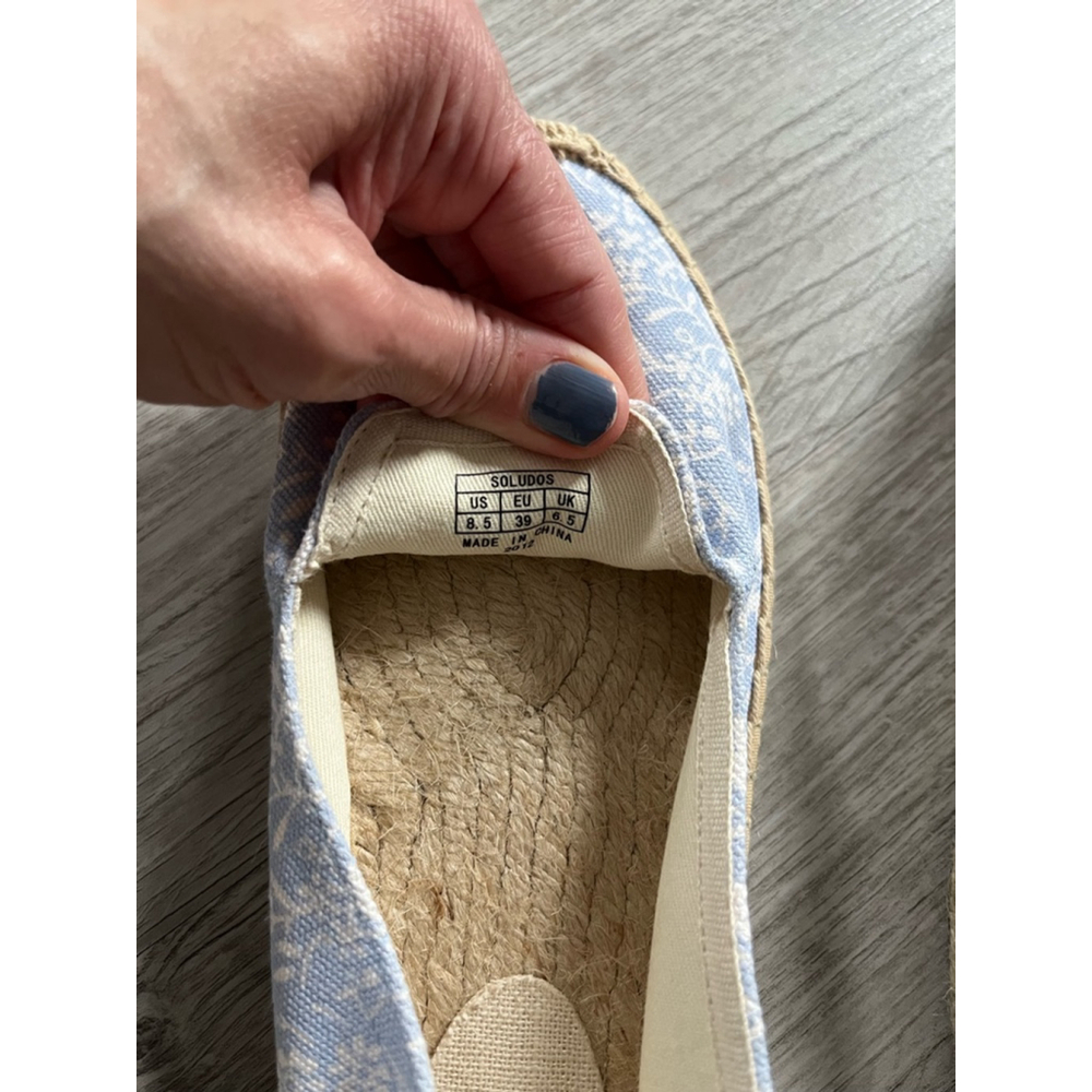 Soludos blue bonnet espadrille shoes size 8.5 - Picture 7 of 12